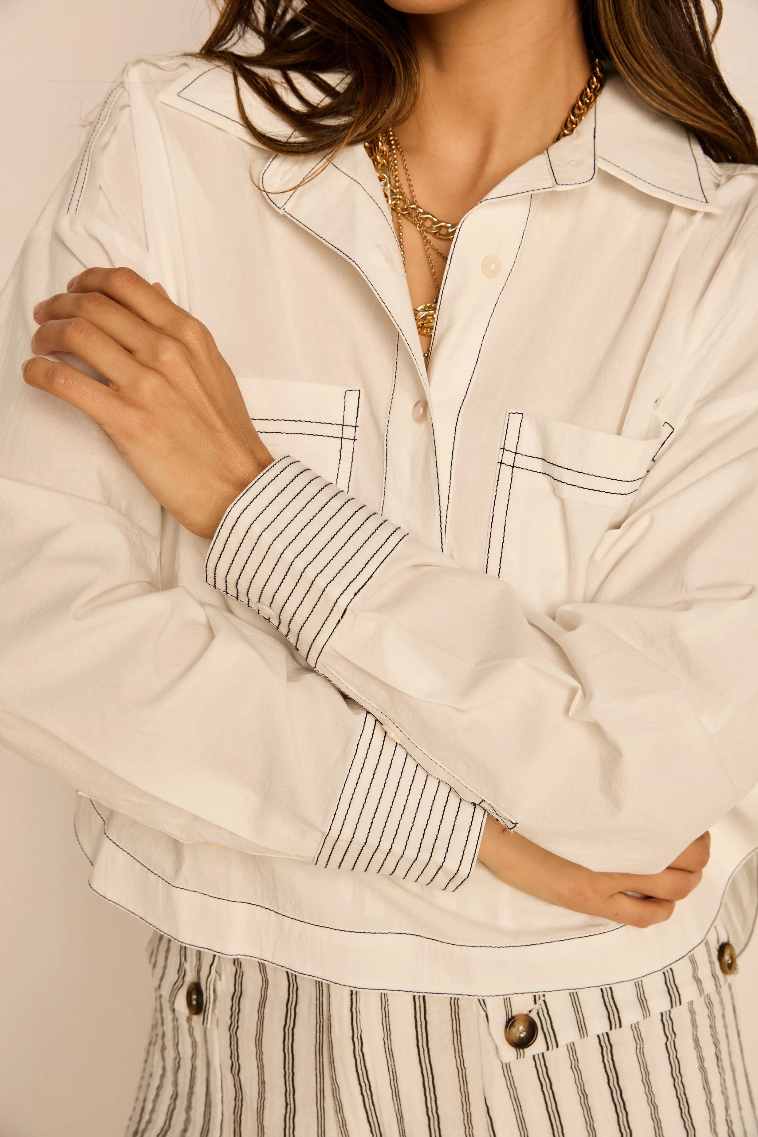 Kaia Structured Open Back Blouse sold by fab'rik product image thumbnail 3