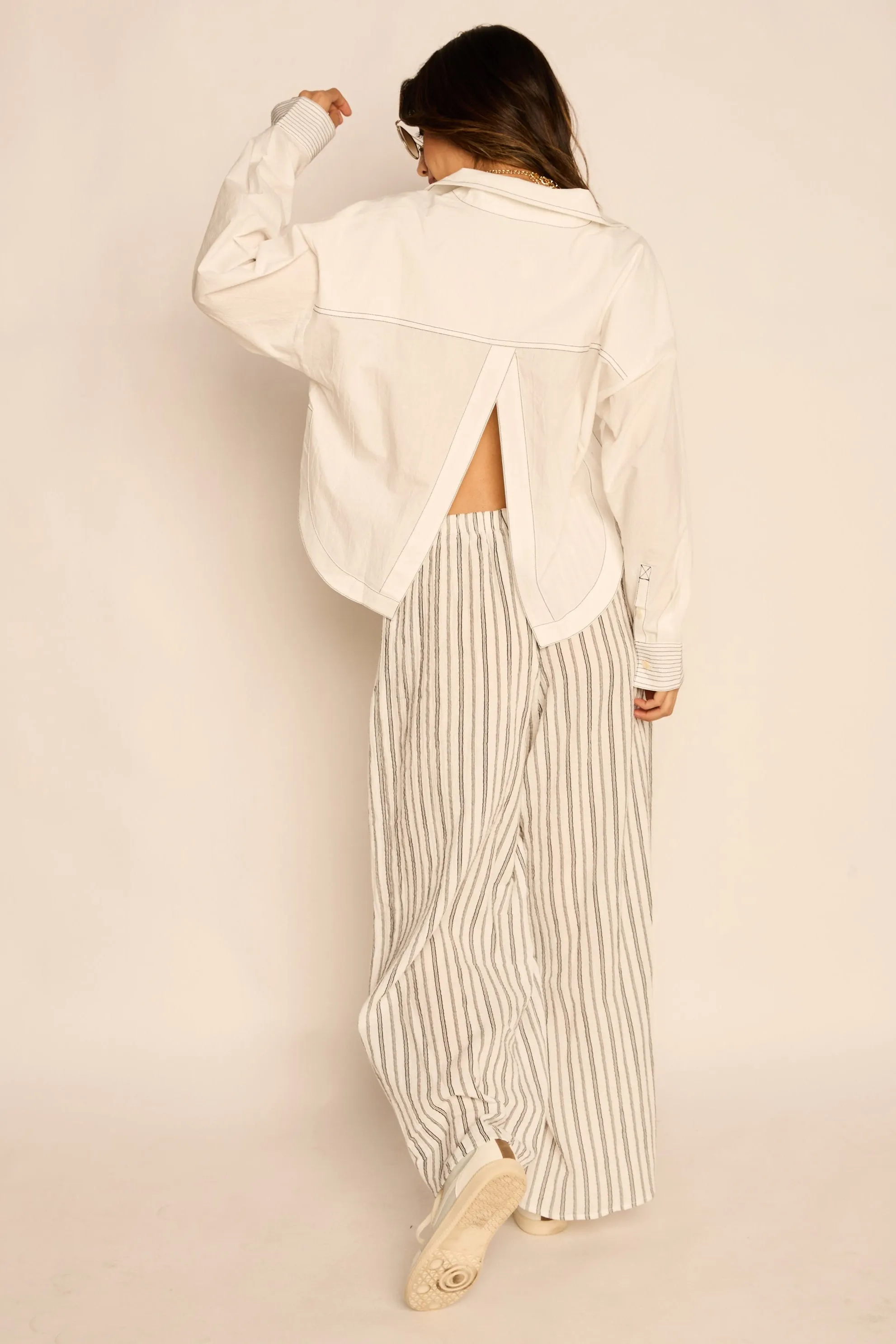 Kaia Structured Open Back Blouse sold by fab'rik product image thumbnail 4
