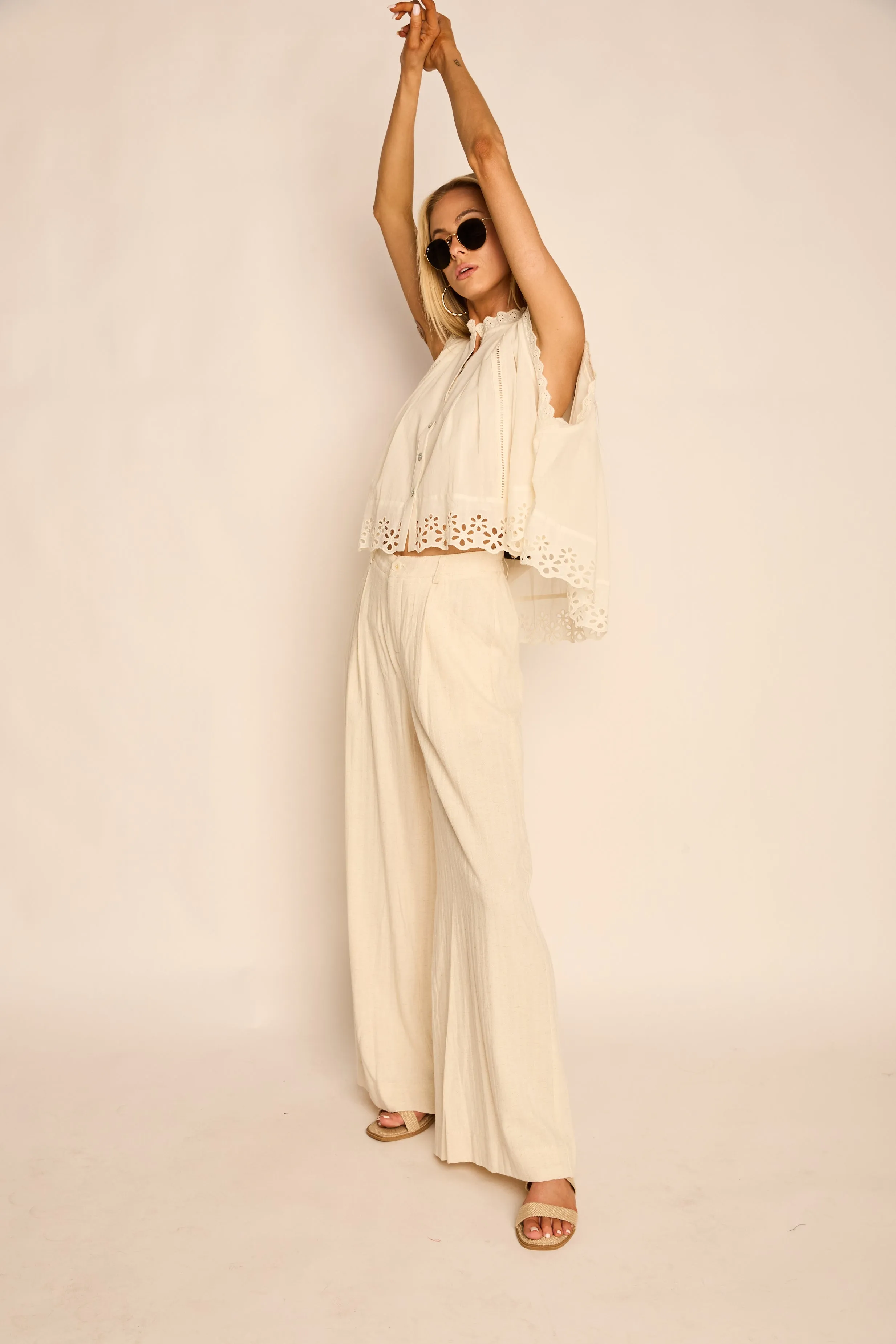 Jade Loose Linen Pants sold by fab'rik