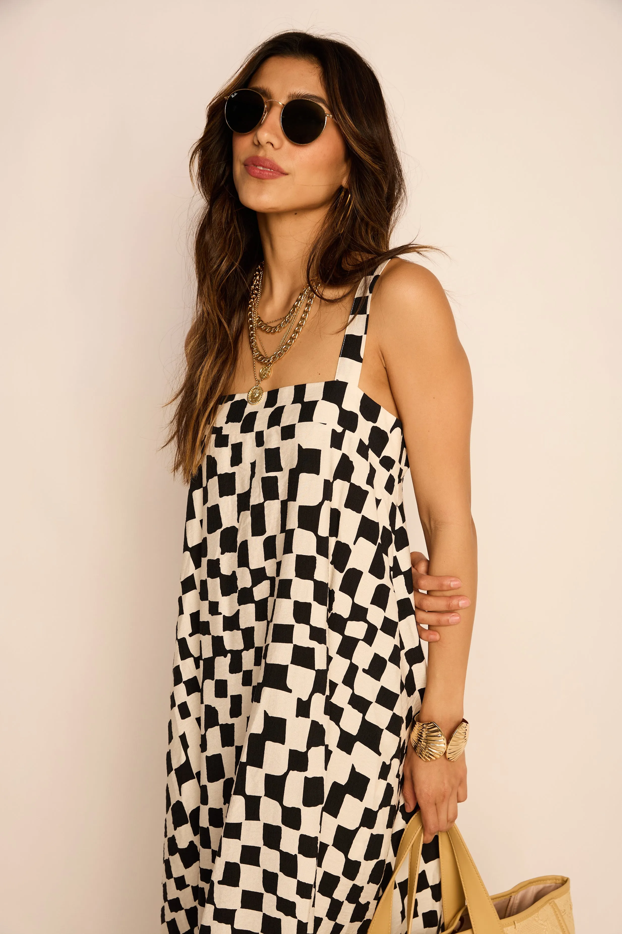 Isla Checkered Maxi Dress sold by fab'rik product image thumbnail 2