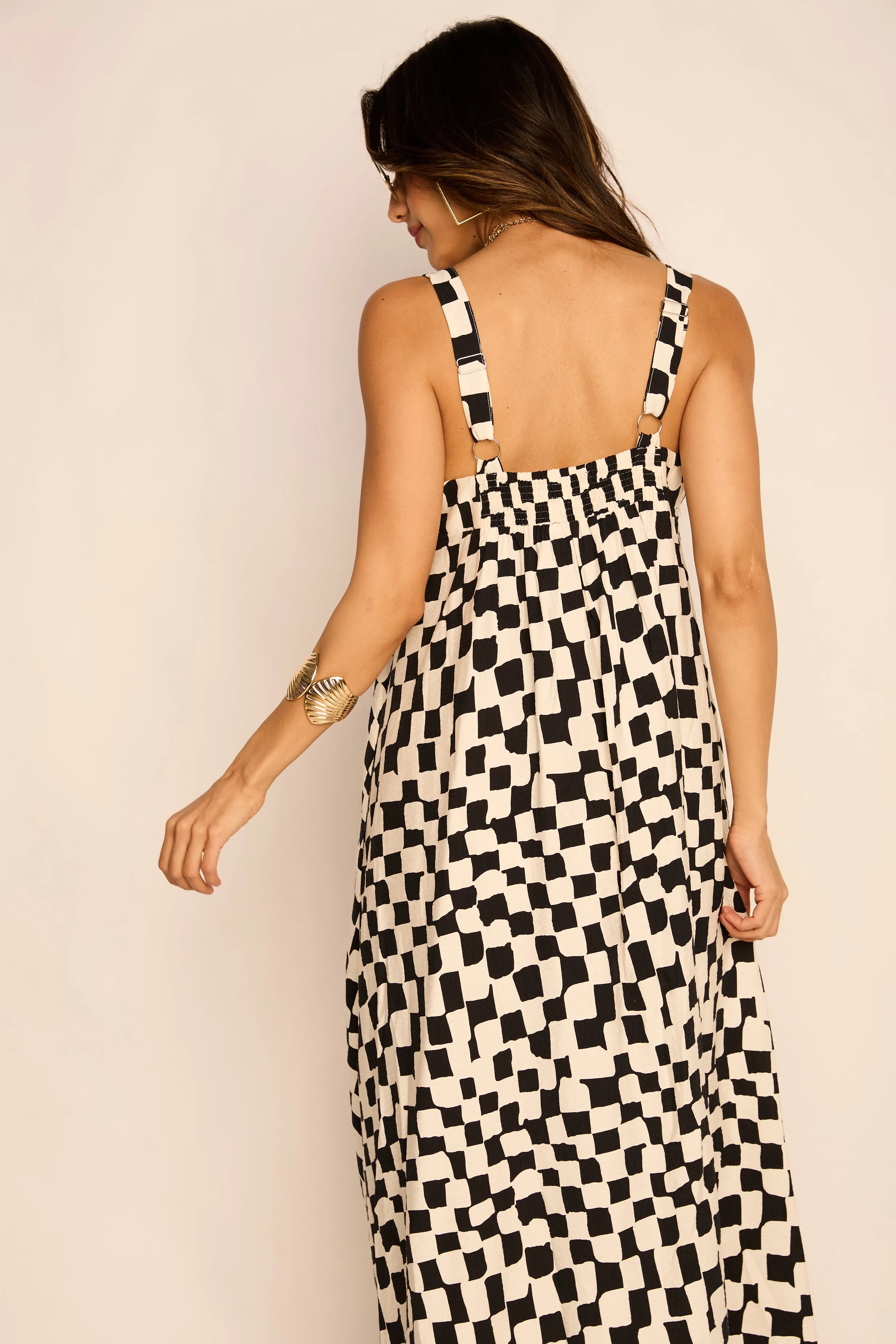 Isla Checkered Maxi Dress sold by fab'rik product image thumbnail 4