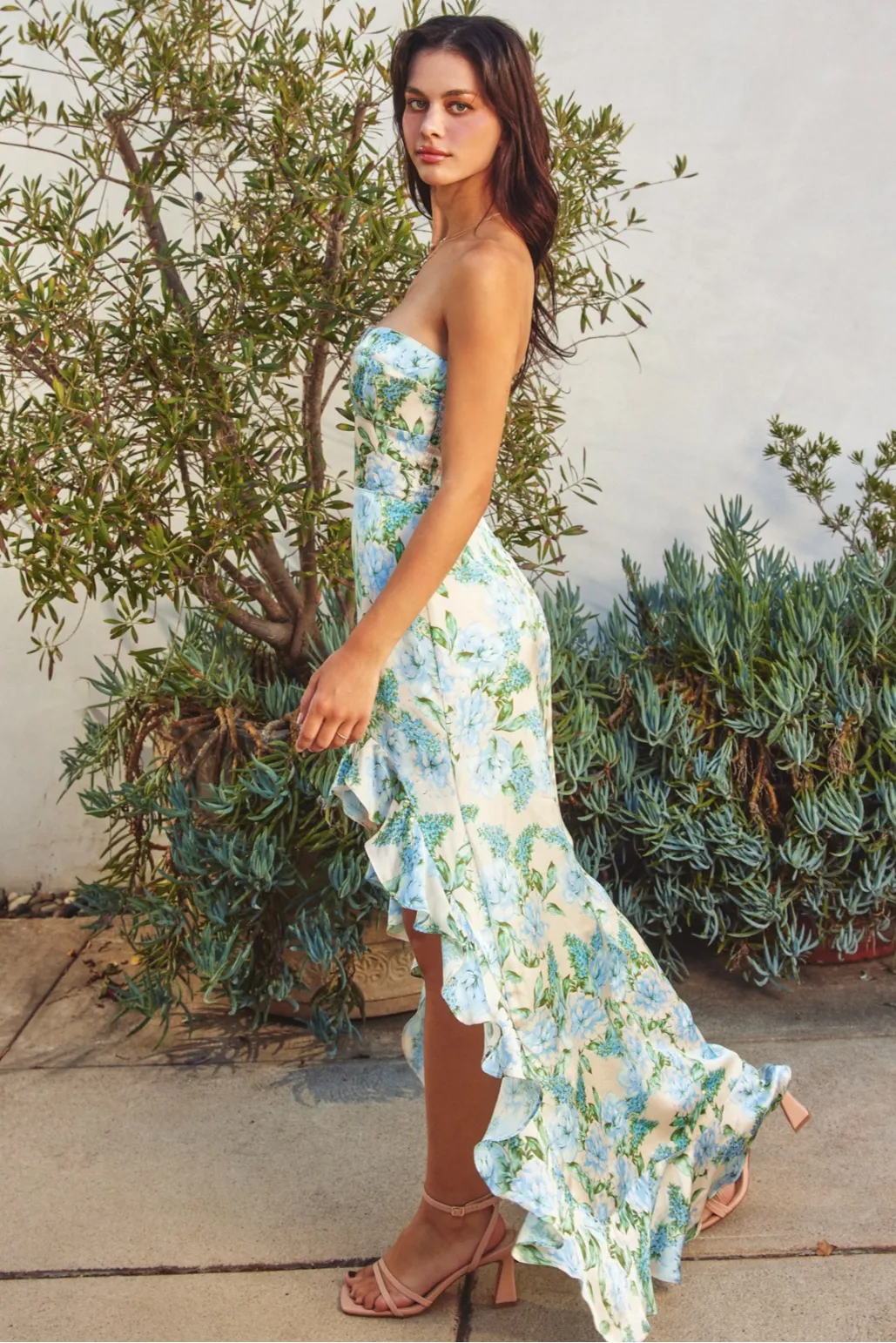 Morgan Floral Asymmetrical Maxi Dress sold by fab'rik product image thumbnail 3