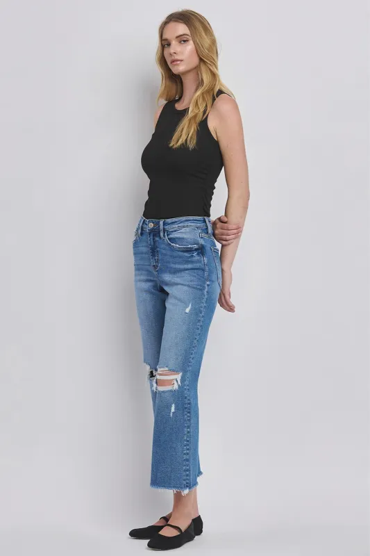 Bergen High Rise Crop Straight Leg Jeans made by Vervet