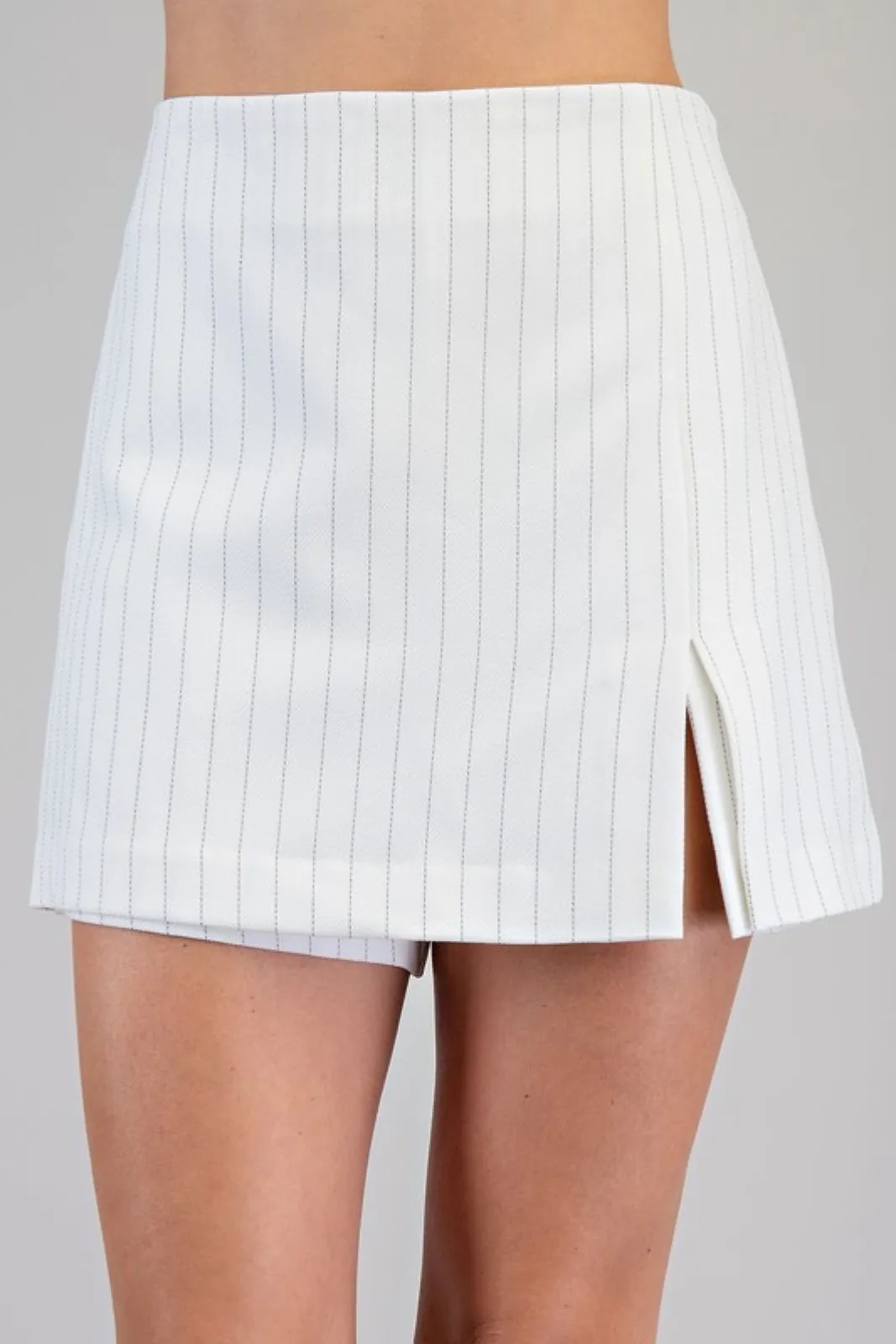 Peyton Slit Pinstripe Skort sold by fab'rik product image thumbnail 2