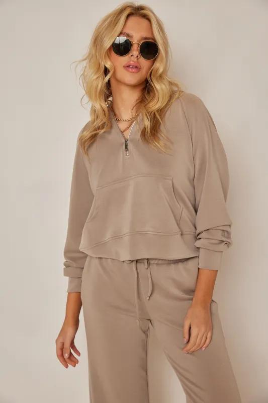 SALE - Shelly Scuba Zip Up Sweatshirt sold by fab'rik