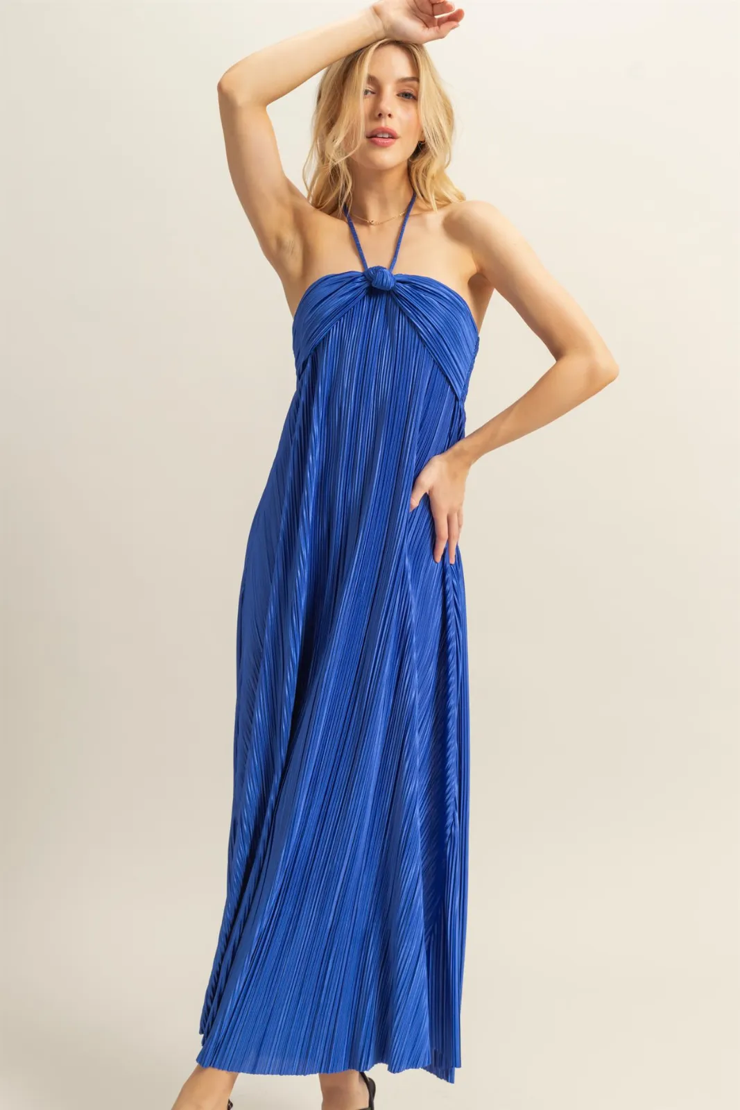 Ginny Pleated Halter Maxi Dress sold by fab'rik product image thumbnail 2