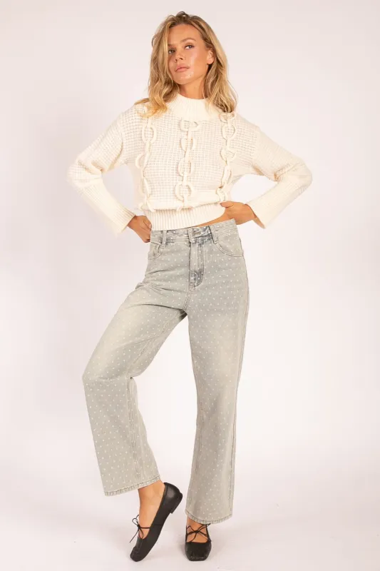 Kristina Washed Polka Dot Jean sold by fab'rik