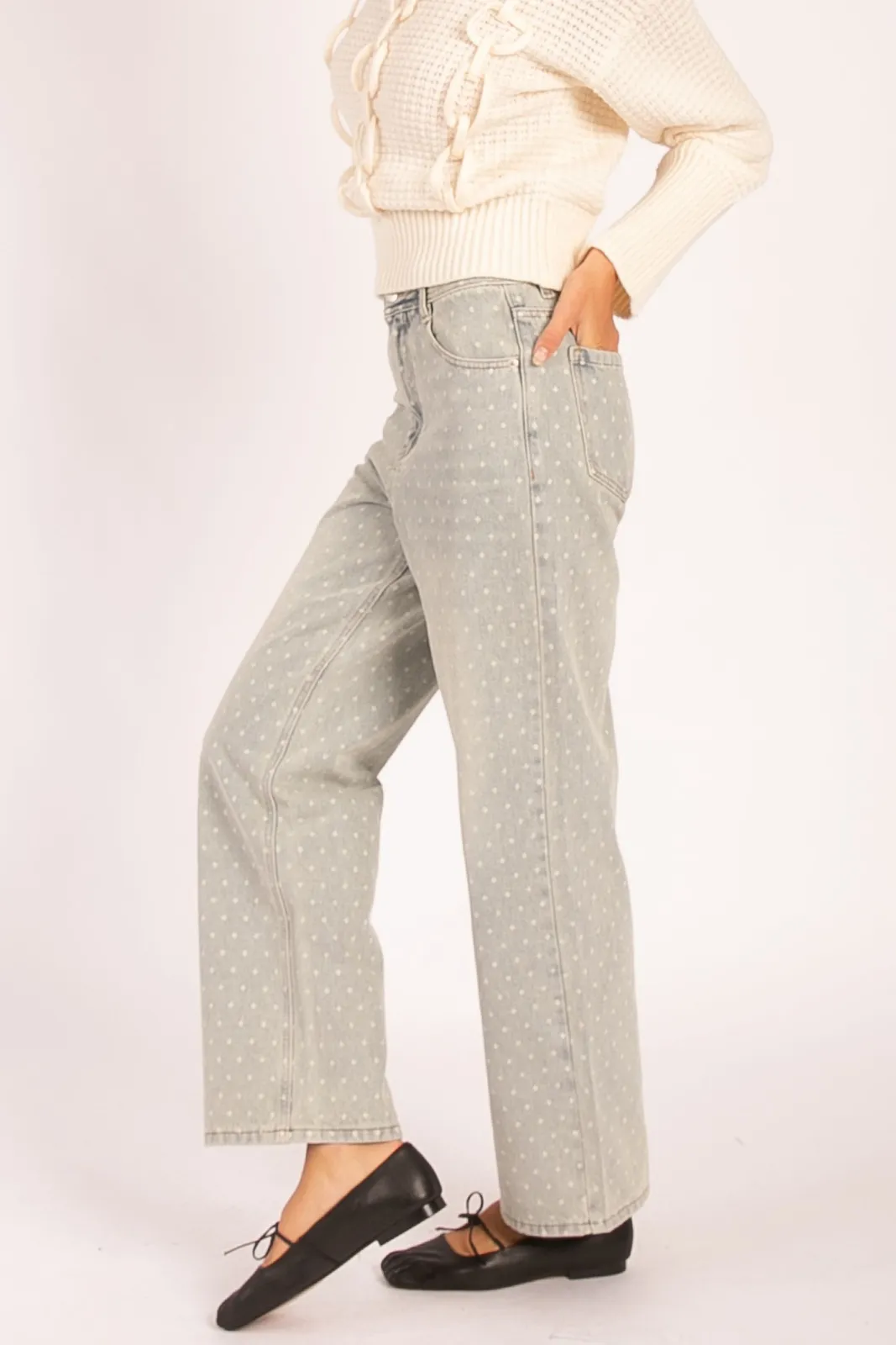 Kristina Washed Polka Dot Jean sold by fab'rik product image thumbnail 3