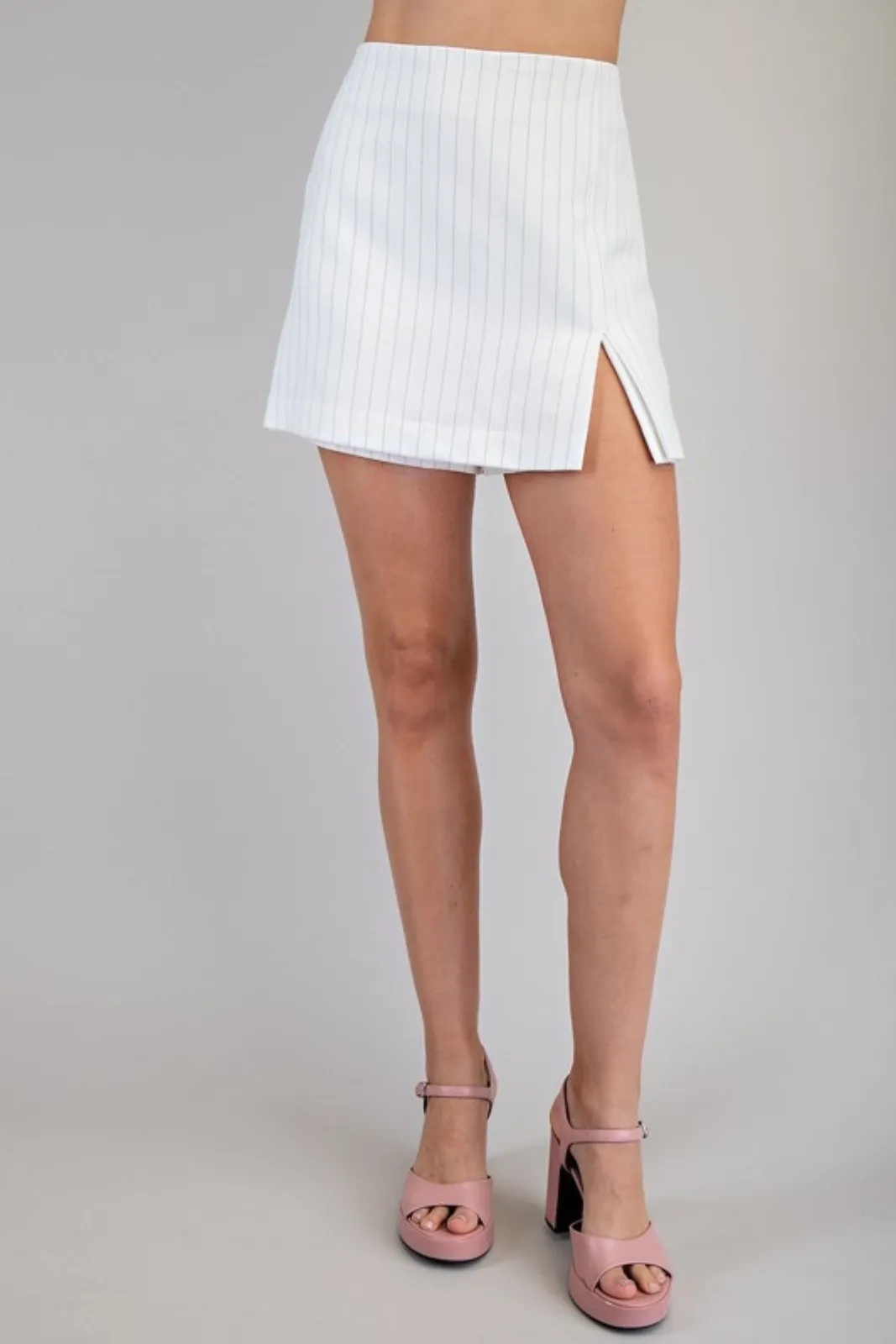 Peyton Slit Pinstripe Skort sold by fab'rik product image thumbnail 3
