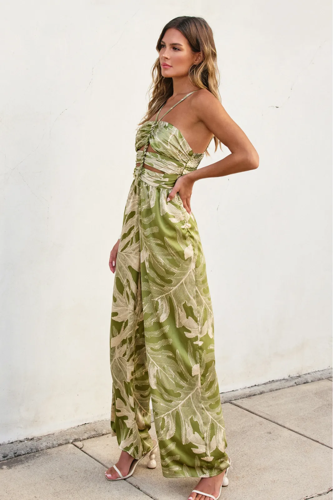 Aria Sleeveless Shirring Jumpsuit sold by fab'rik product image thumbnail 2