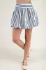 Cara Striped Bubble Hem Skort sold by fab'rik