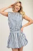 Cara Striped Bubble Hem Skort sold by fab'rik