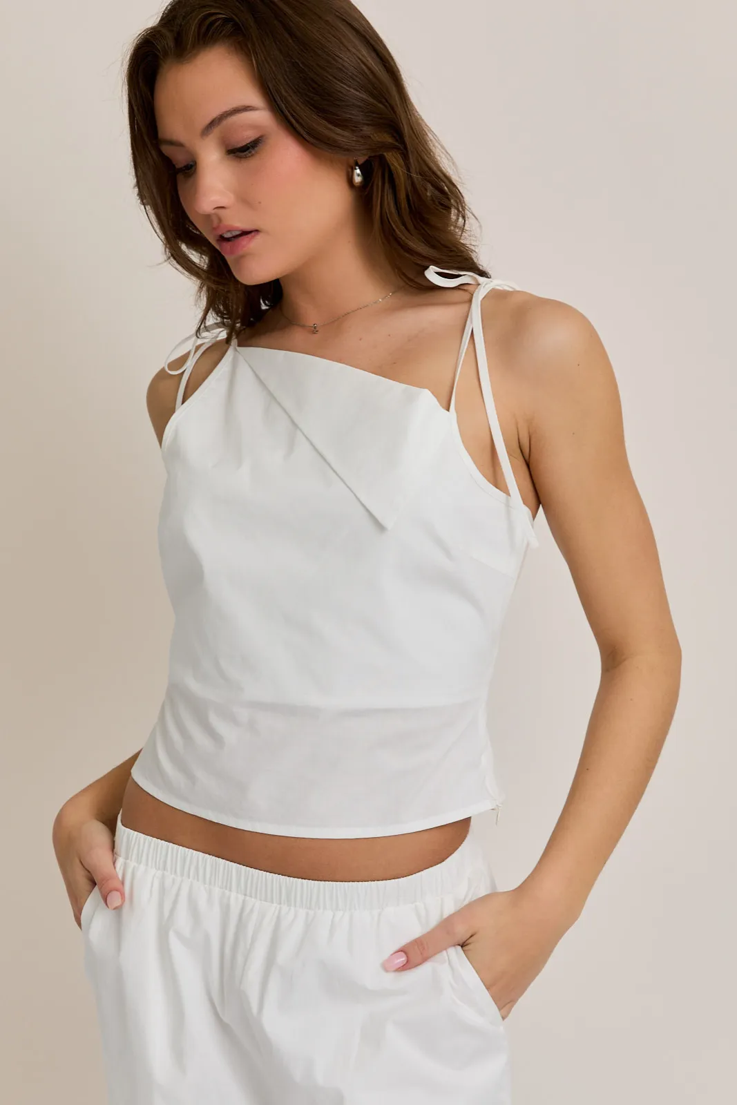Marissa Shoulder Tie Top sold by fab'rik
