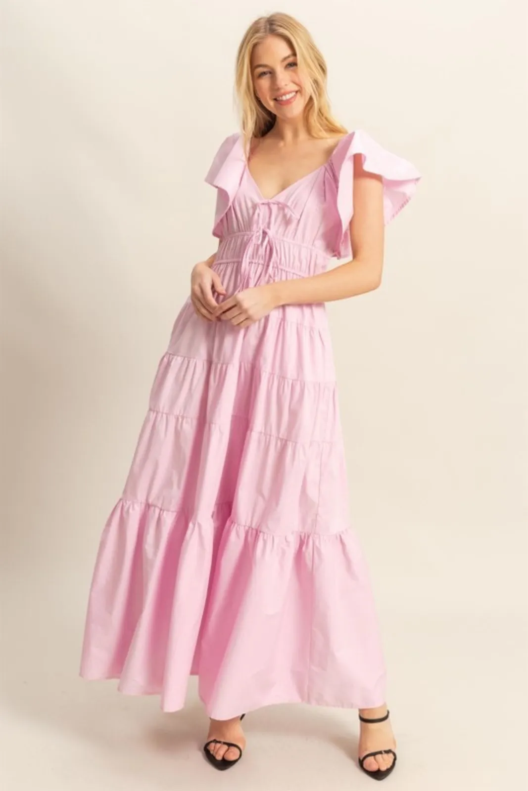 Lauren Wide Sleeve Maxi Dress sold by fab'rik