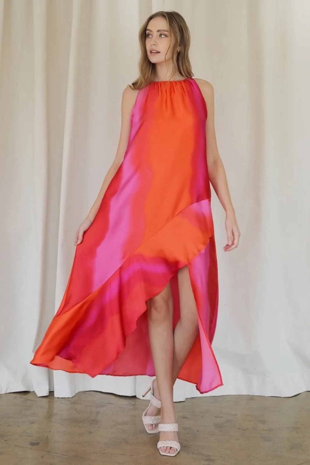 Angela Asymmetrical Slit Dress sold by fab'rik