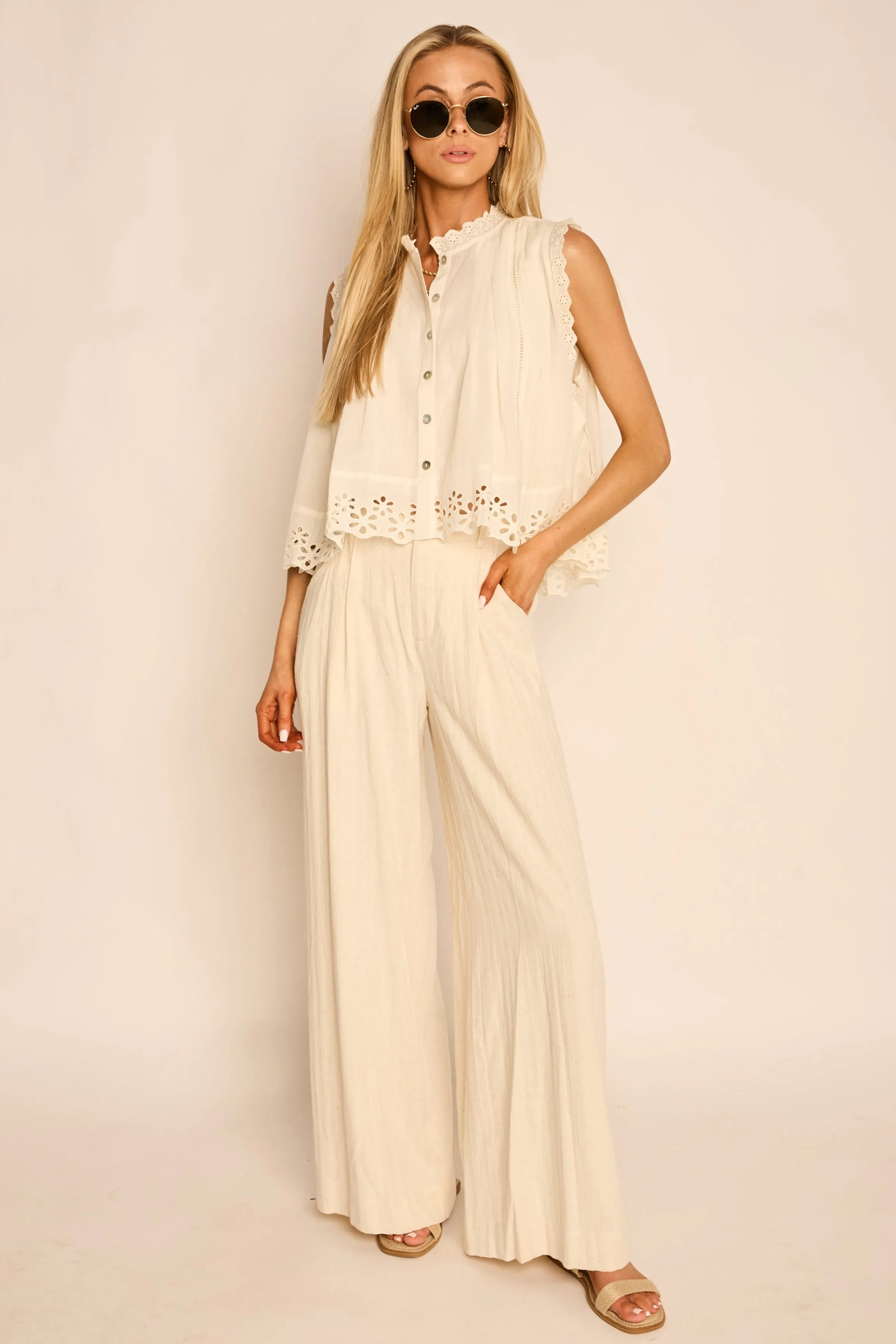 Jade Striped Linen Pants sold by fab'rik product image thumbnail 2