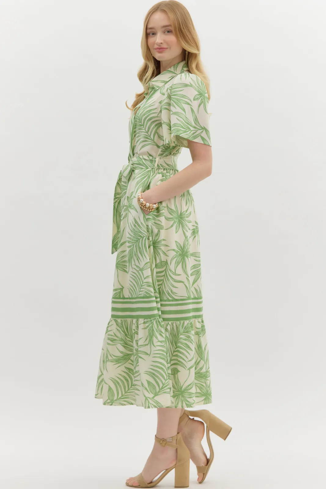 Sayre Collared Printed Button Up Maxi Dress sold by fab'rik product image thumbnail 3