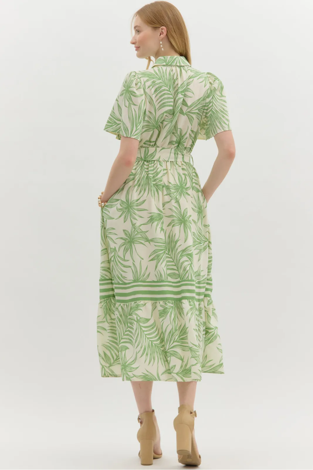 Sayre Collared Printed Button Up Maxi Dress sold by fab'rik product image thumbnail 4
