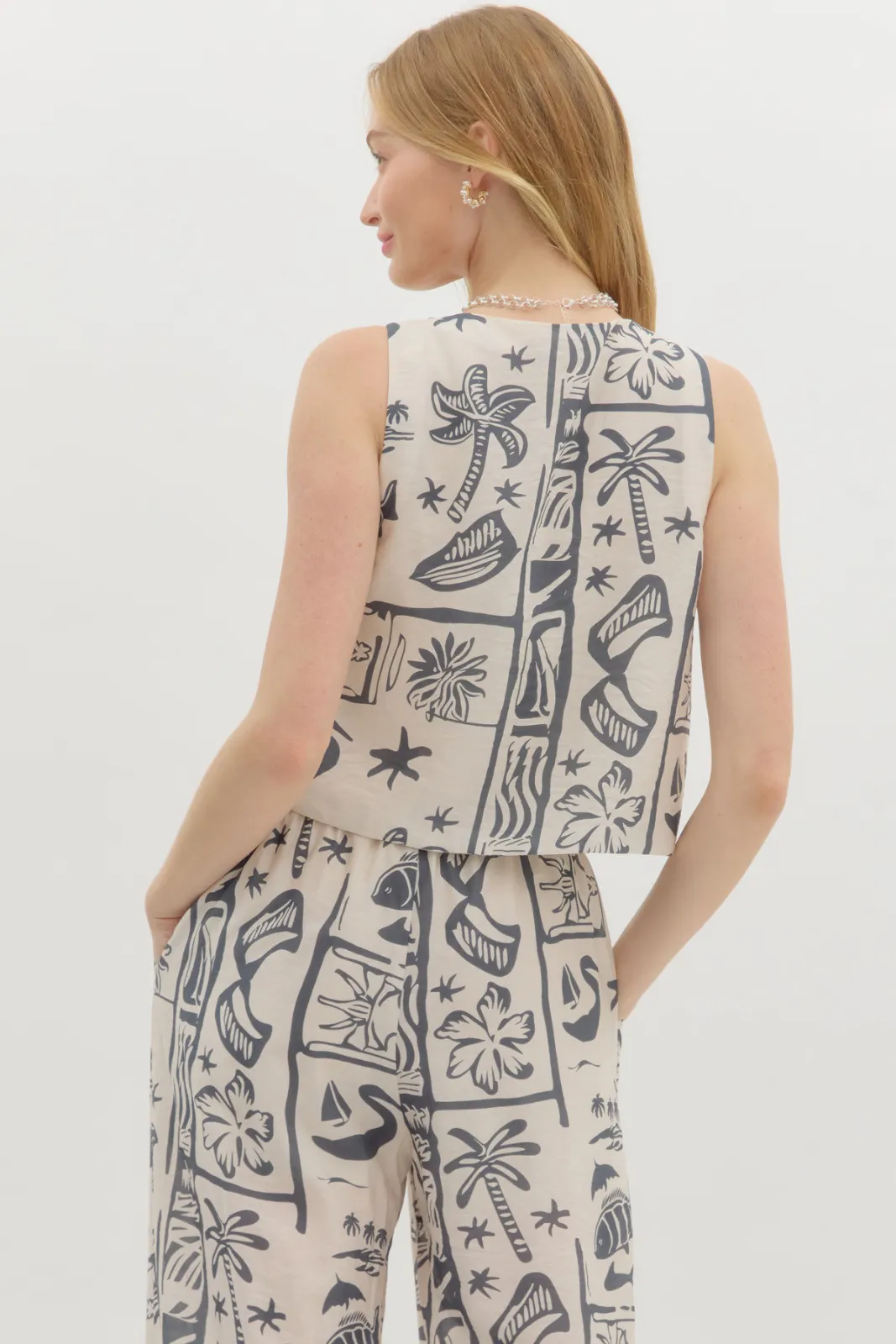 Kai Printed Tie Top sold by fab'rik product image thumbnail 5