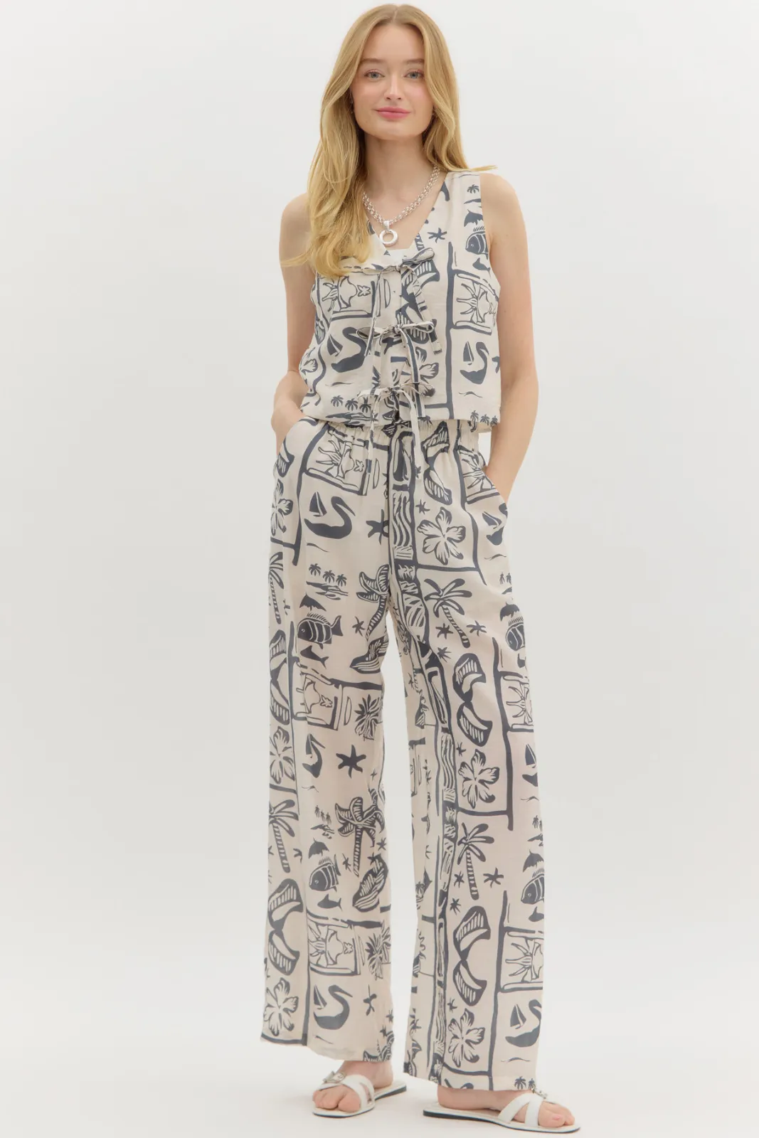 Kai Printed Tie Top sold by fab'rik product image thumbnail 2