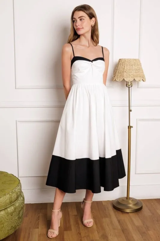 Kelly Two Toned Tank Midi Dress sold by fab'rik