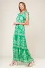 Grayson Printed Tie Shoulder Tiered Maxi Dress sold by fab'rik