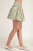 Cara Striped Bubble Hem Skort sold by fab'rik