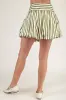 Cara Striped Bubble Hem Skort sold by fab'rik