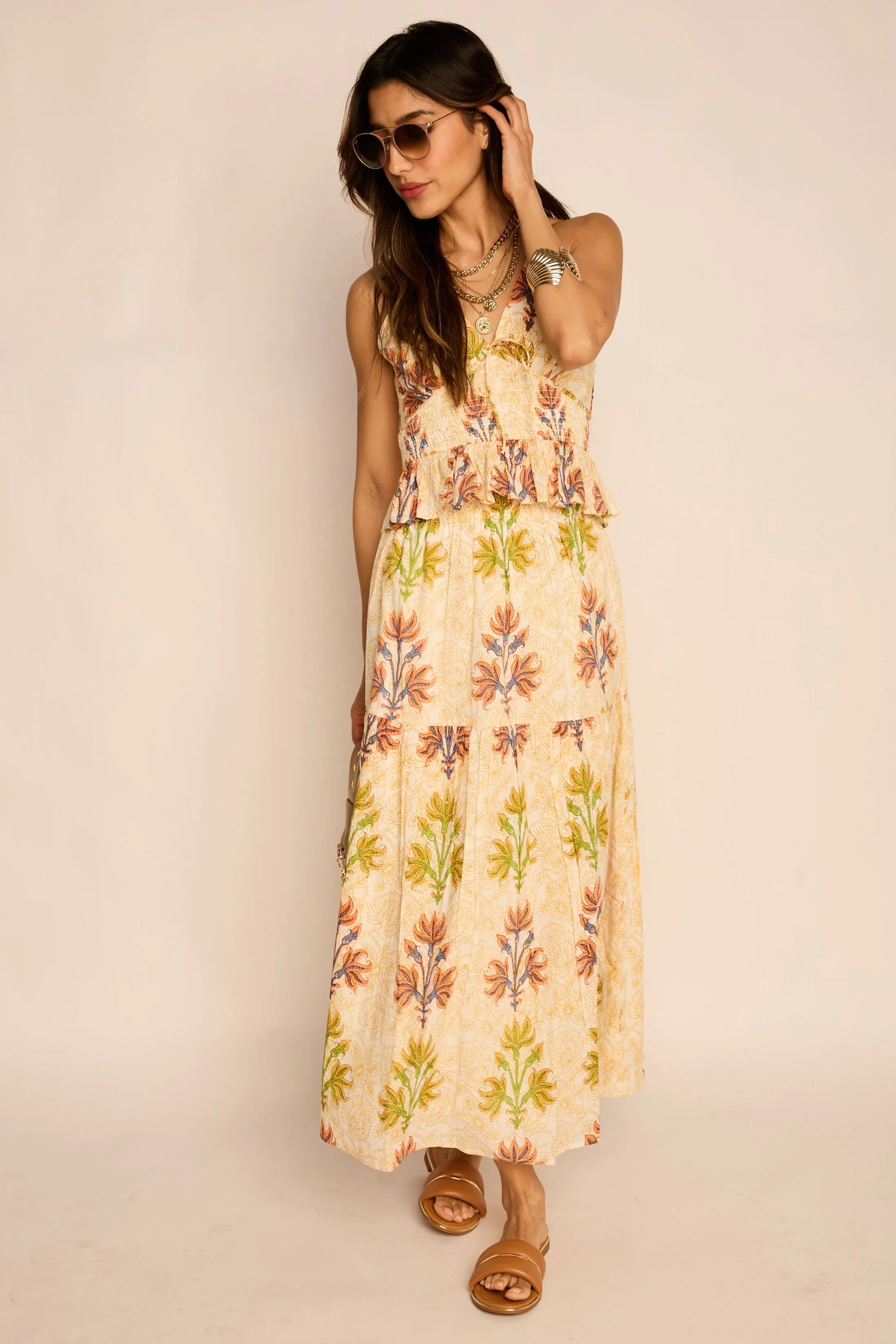 Jaci Printed Tiered Midi Skirt sold by fab'rik product image thumbnail 3