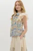Gabrielle Floral Printed Button Down Top sold by fab'rik