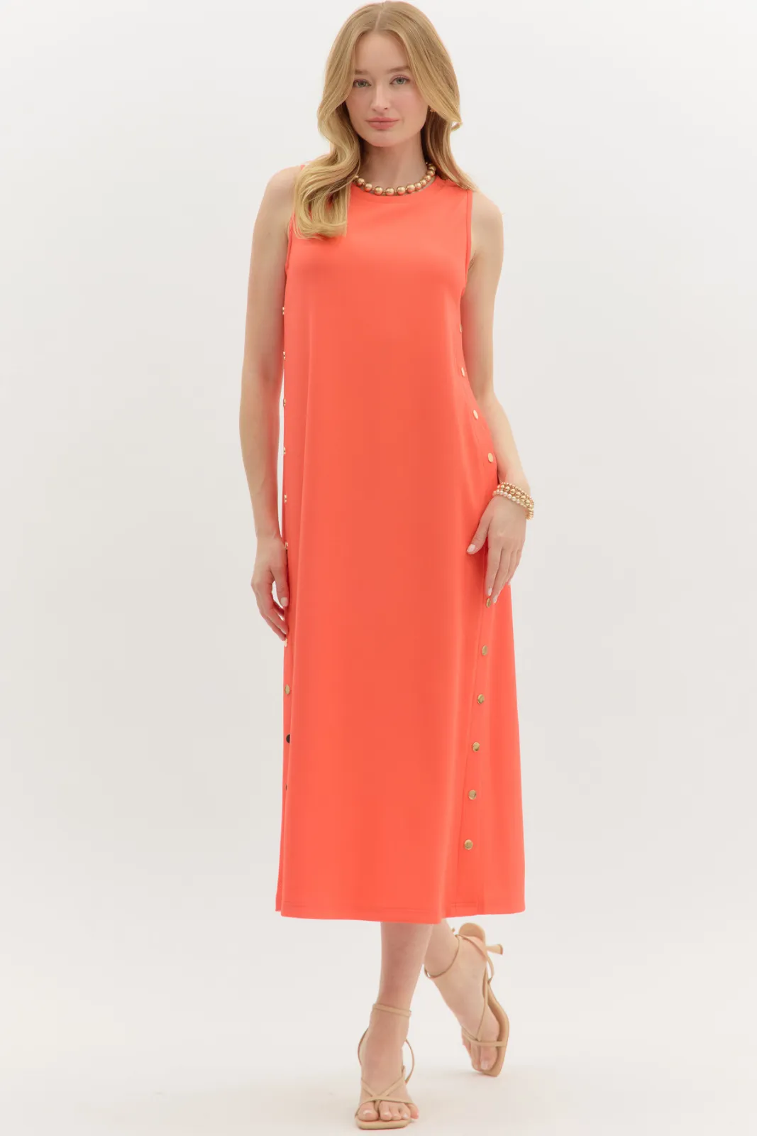 Nancy Side Button Detail Midi Dress sold by fab'rik product image thumbnail 2