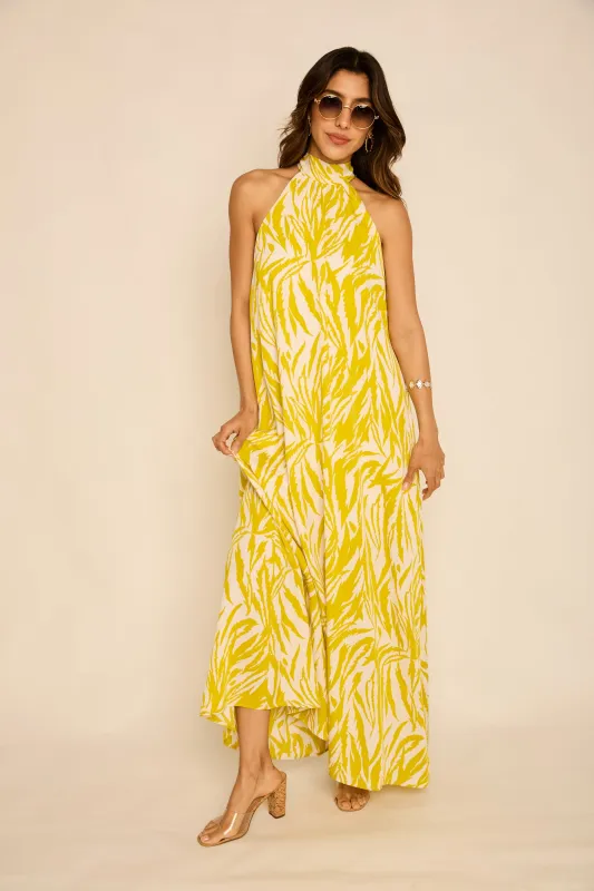 Harper Printed Maxi Dress sold by fab'rik