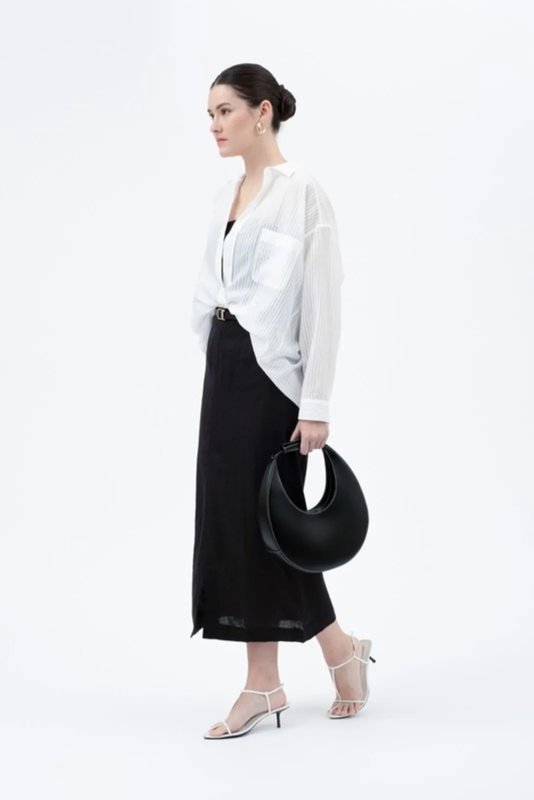 Lydia Stripe Oversized Button Down Shirt sold by fab'rik product image thumbnail 3