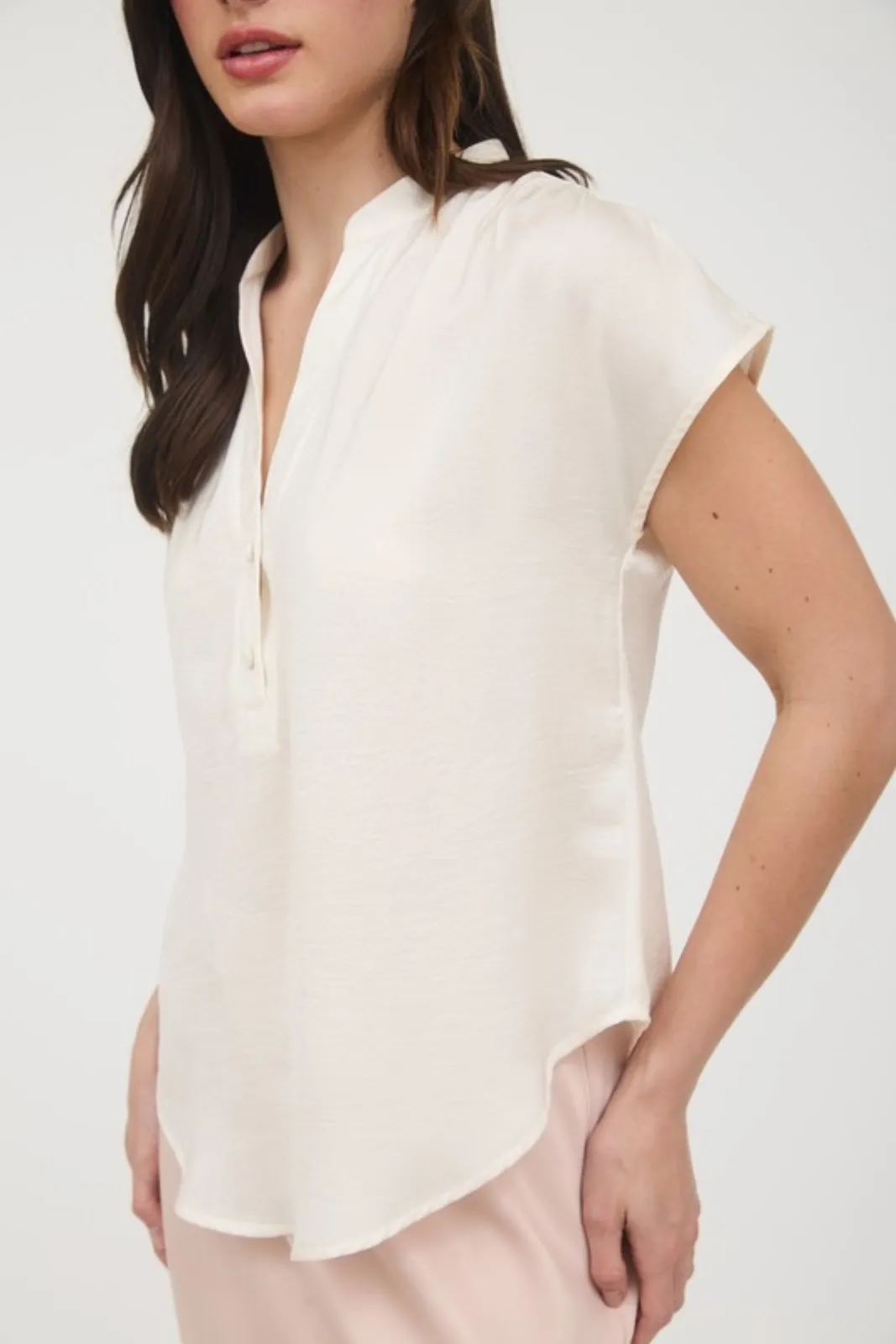 Juliet Drop Shoulder Button Front Blouse sold by fab'rik product image thumbnail 2