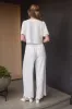 Mattah Scalloped Hem Pants sold by fab'rik