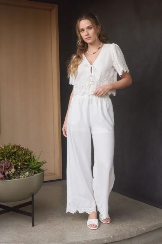 Mattah Scalloped Hem Pants sold by fab'rik