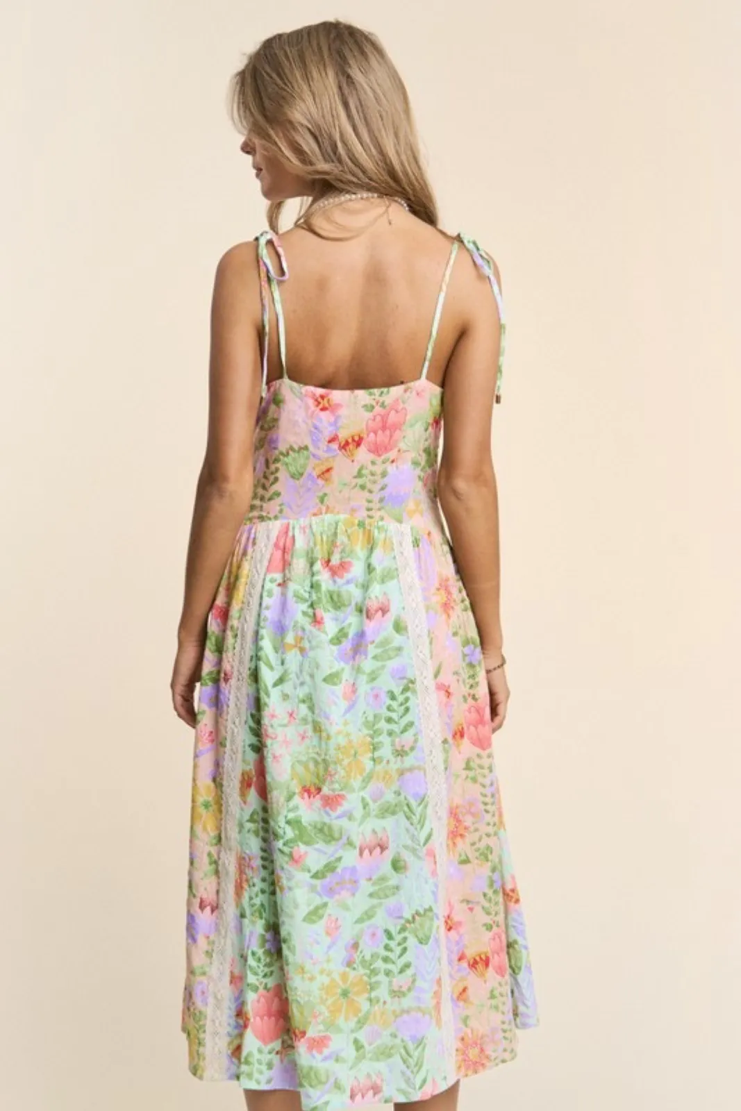 Erin Floral Printed Tiered Midi Dress sold by fab'rik product image thumbnail 4