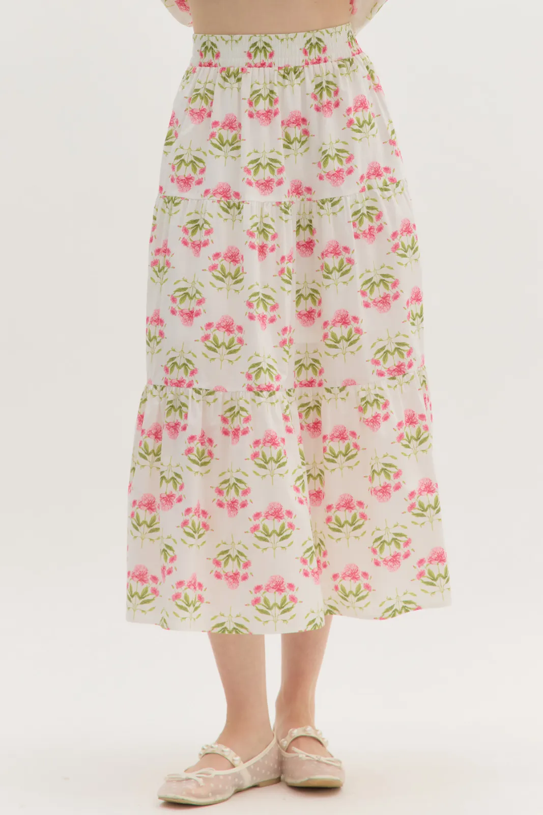 Angie Floral Midi Skirt sold by fab'rik