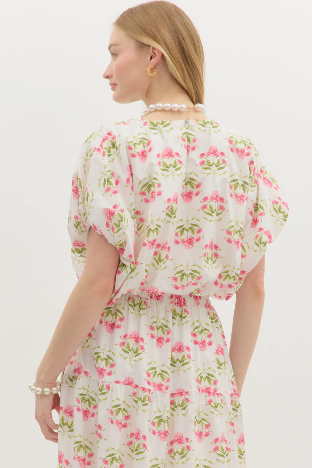 Angie Floral Bubble Hem Top sold by fab'rik product image thumbnail 3