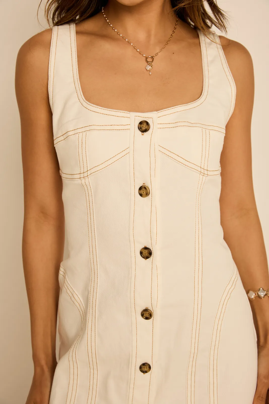 Gabrielle Button Up Denim Mini Dress sold by fab'rik product image thumbnail 2