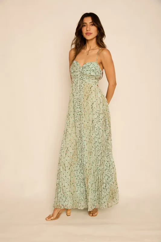 Penelope Printed Maxi Dress sold by fab'rik