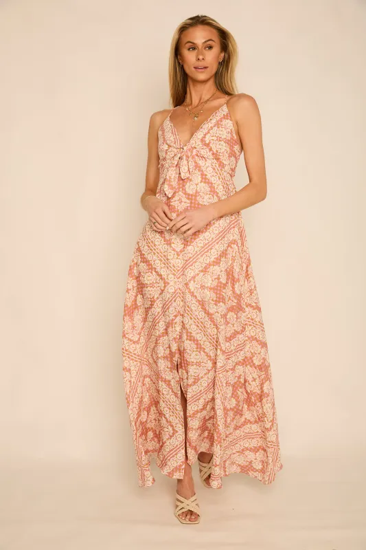 Jane Tie Back Maxi Dress sold by fab'rik