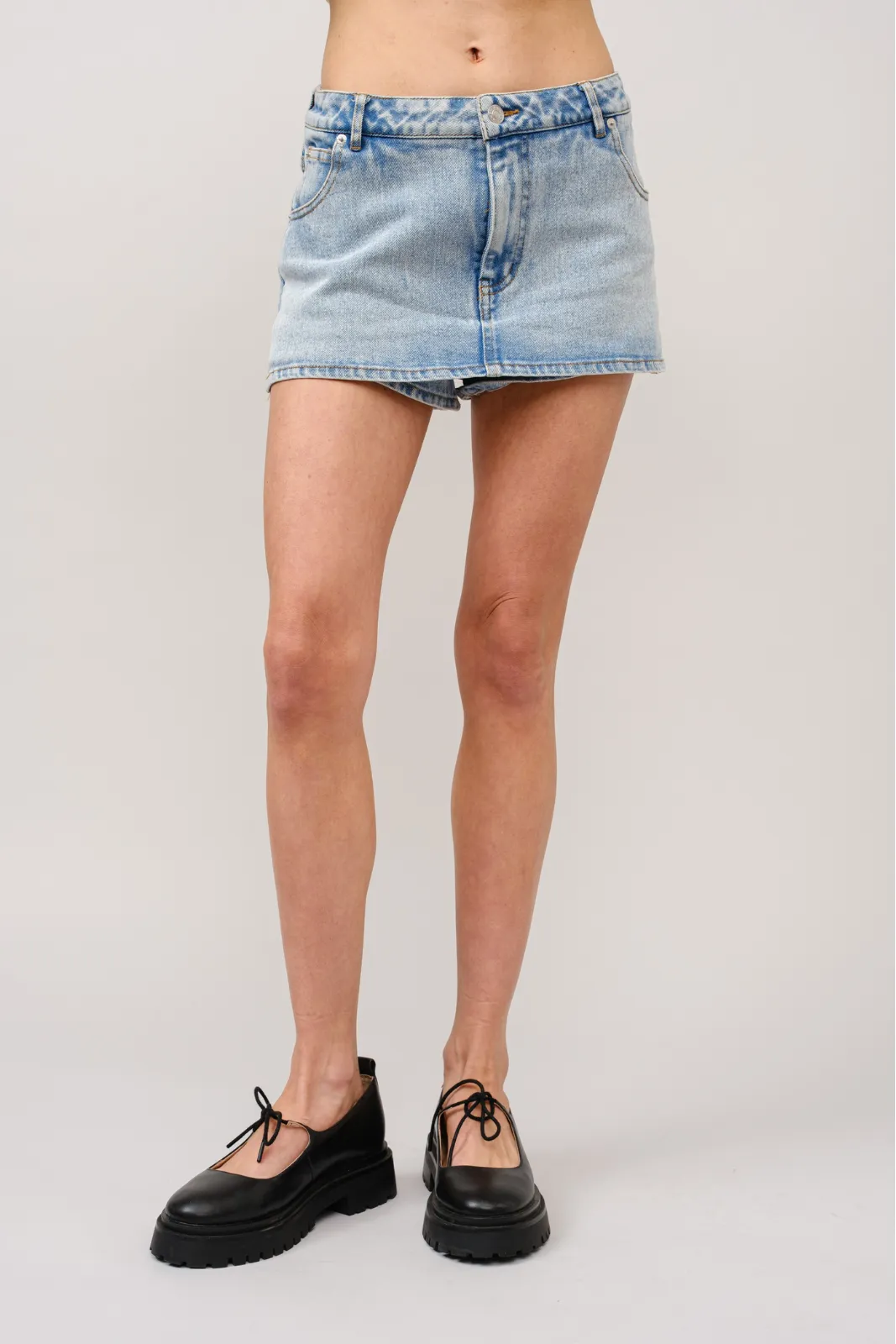 Pennon Denim Mini Skort sold by fab'rik