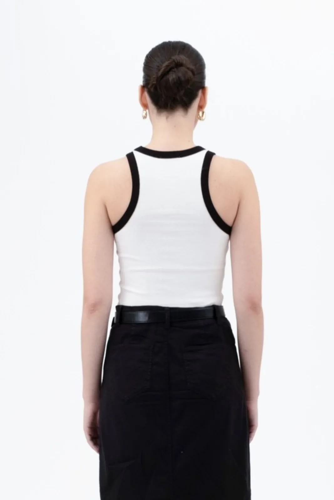 Kira Contrast Trim Racerback Knit Tank sold by fab'rik product image thumbnail 2