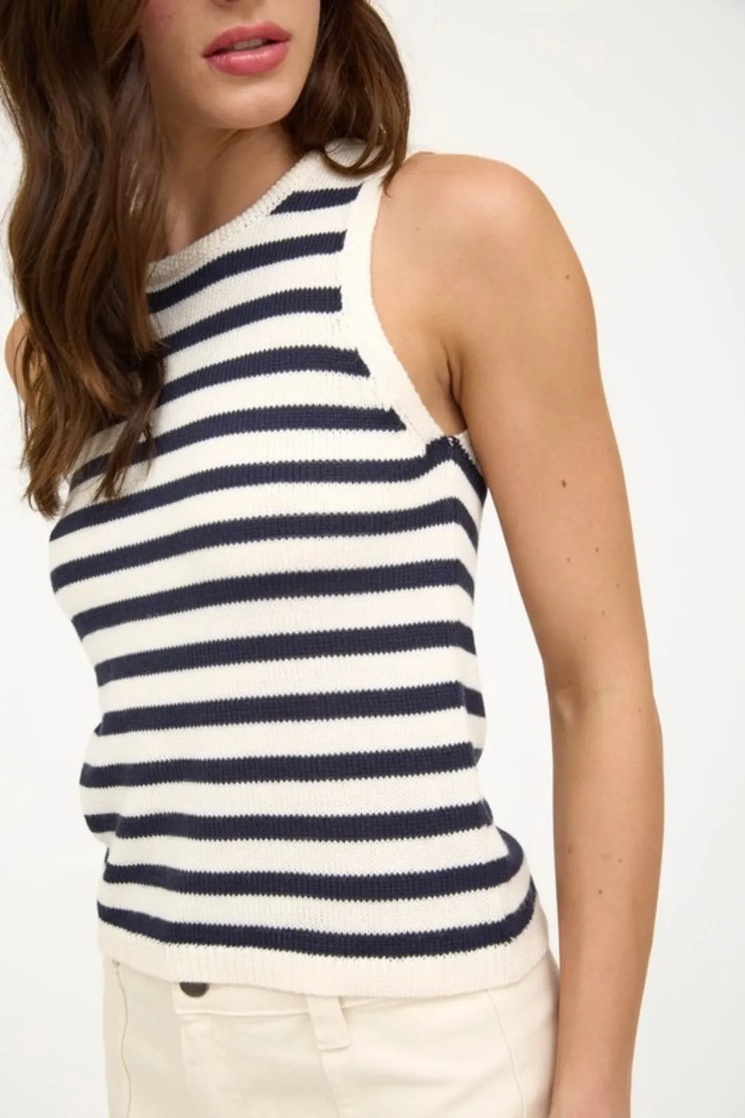 Annie Stripe Sweater Cropped Tank Top sold by fab'rik product image thumbnail 4