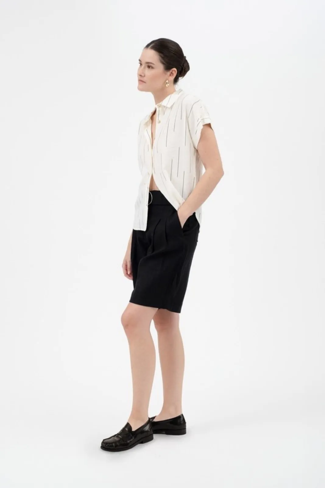 Malia Line Print Button Down Shirt sold by fab'rik product image thumbnail 3