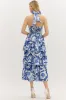 Halley Floral Print Tiered Midi Dress sold by fab'rik