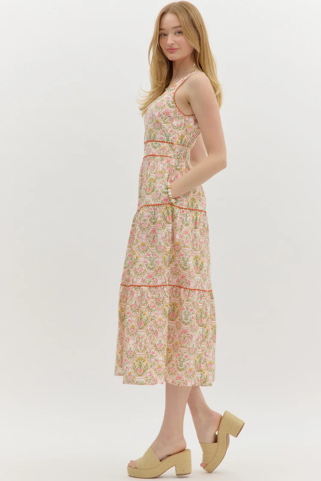 Hannah Printed Tiered Midi Dress sold by fab'rik product image thumbnail 2