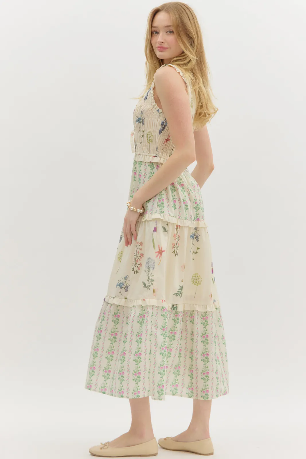 Laura Multi Pattern Tiered Dress sold by fab'rik product image thumbnail 2