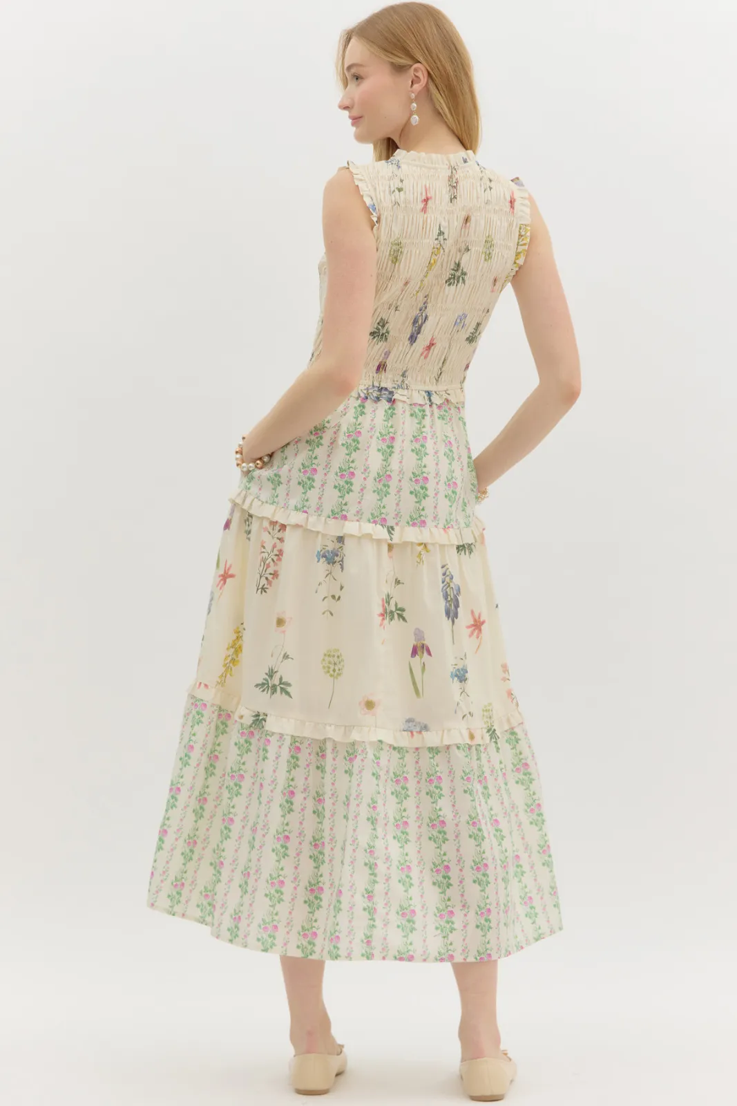 Laura Multi Pattern Tiered Dress sold by fab'rik product image thumbnail 3